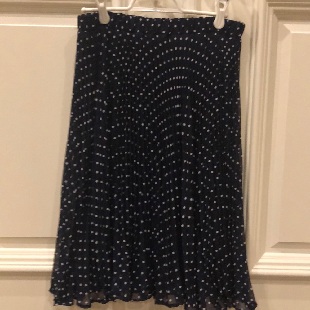 New blue and white polka dot elastic skirt